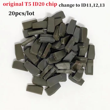 Оригинальный чип T5 (ID20) Транспондер T5 Керамический чип ID20 ID 11, 12, 13 T20 ID13 Углеродный чип Автомобильный Ключ 20-50 шт./лот