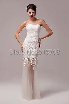 Потрясающее вечернее платье без рукавов с открытой спиной, короткое кружевное Пляжное Свадебное платье, Свадебные платья