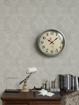 Роскошные настенные часы в американском ретро стиле для гостиной, креативные скандинавские современные минималистичные часы для дома, модные часы для спальни, немой