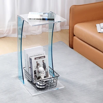 Роскошный Акриловый Журнальный столик Диван для гостиной Приставной столик Креативная Тумбочка Стол для хранения Nordic Home Furniture Accessories
