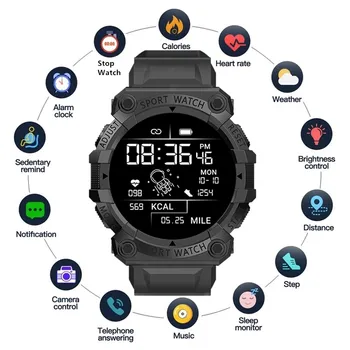 Смарт-часы FD68S для мужчин и женщин, мониторинг здоровья сердца, водонепроницаемый часовой механизм с Bluetooth, многофункциональный 1,44 дюйма