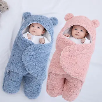 Спальный мешок для новорожденных, Утолщенное многослойное хлопчатобумажное одеяло с наполнителем, Теплая мягкая пижама, Осенне-зимнее детское одеяло