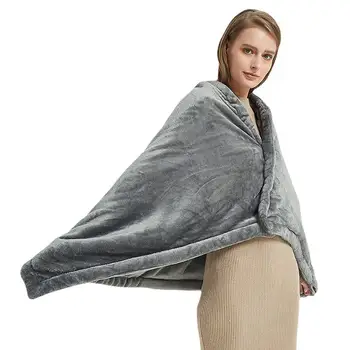Теплая Шаль С Подогревом от USB, Плюшевое одеяло с Электрическим подогревом, накидка с подогревом, одеяло на коленях, Коралловое Фланелевое одеяло с подогревом