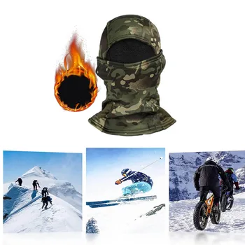 Уличная зимняя тактическая военная камуфляжная кепка, Мужская спортивная теплая охотничья камуфляжная кепка, Лыжный шарф, велосипедные шапки, шарф