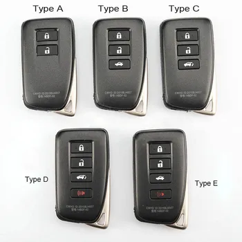 Умный корпус дистанционного ключа для Lexus IS/ES/GS/NX/RX 2 3 4 Кнопки Сменных Заготовок Ключей с Лезвием аварийного ключа Без логотипа