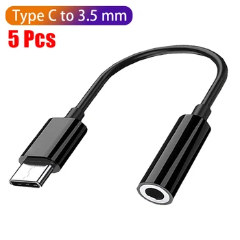 Универсальный Аудиоадаптер USB Type C до 3,5 мм 3-5 Разъемов Aux Кабель Наушники Для Huawei Mate40 P40 для Xiaomi 13 13pro 13ultra
