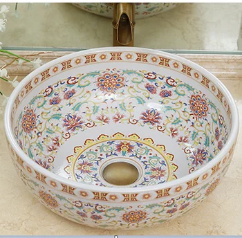 Фарфоровые раковины для ванной комнаты Lavabo с круглой столешницей, современные раковины для ванной комнаты, керамический умывальник