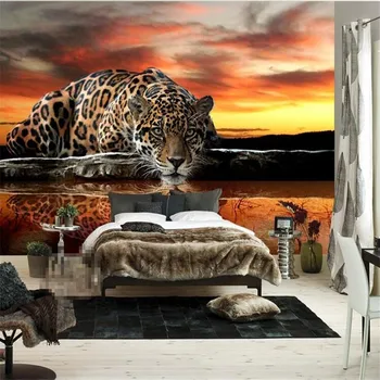 фотообои beibehang, высококачественное покрытие стен из тигрового леопардового шелка, слоны, гостиная, диван, спальня, ТВ, настенная роспись