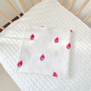 Хлопковое детское пеленальное одеяло, 4-слойное, сверхмягкое, дышащее, удобное детское пеленальное одеяло
