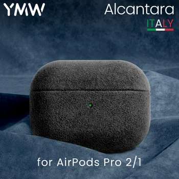 Чехол YMW из АЛЬКАНТАРЫ для AirPods Pro 2 Роскошные Чехлы из искусственной кожи для Беспроводной Bluetooth-гарнитуры AirPod Pro с меховым чехлом
