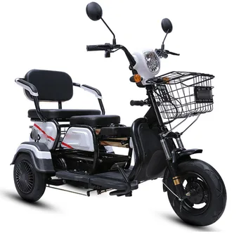 Электрический трехколесный велосипед 48V12A/20A с регулируемым сиденьем и аккумулятором, автомобиль для отдыха взрослых, самокат