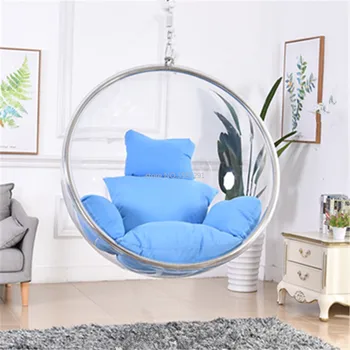 Яйцевидная напольная подставка Типа глобуса Подвесные качели с одной цепью акриловый пузырчатый стул диваны для гостиной кресло для отдыха